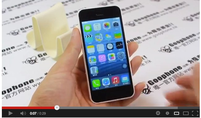 Video del Goophone i5c, clone Android dell’iPhone 5c goophone i5c