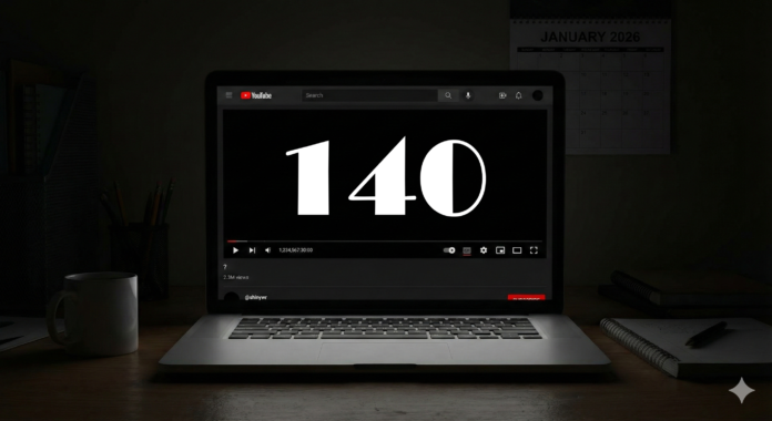 video YouTube 140 anni copertina Video YouTube lungo 140 anni
