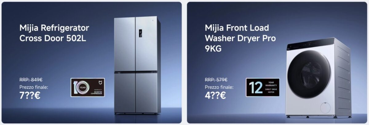 xiaomi lavatrice frigorifero italia