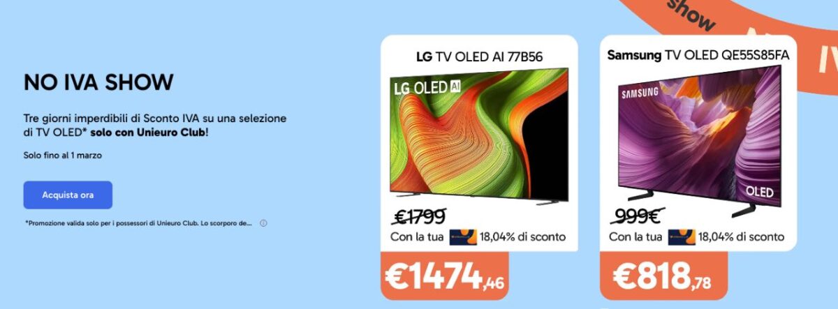 Unieuro offerte tv